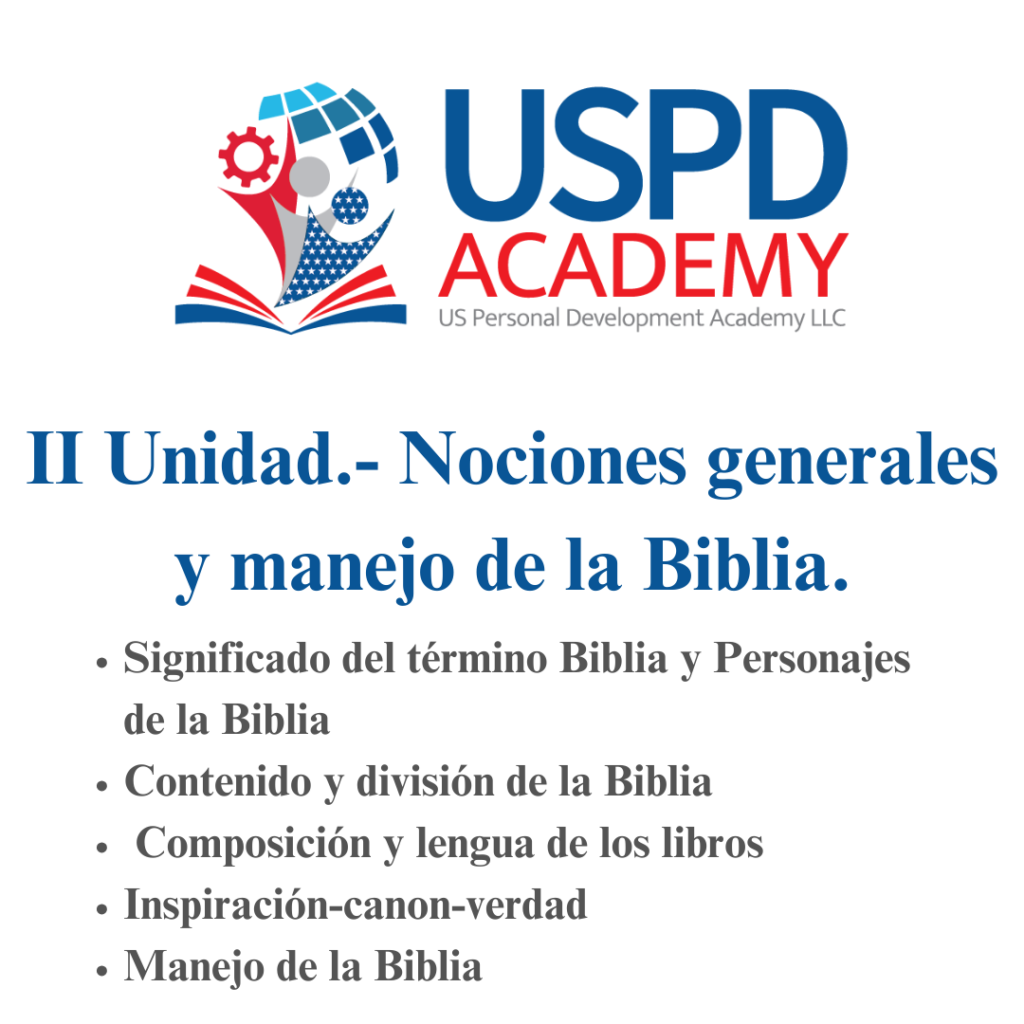 I Unidad Importancia de la Biblia para el creyente.